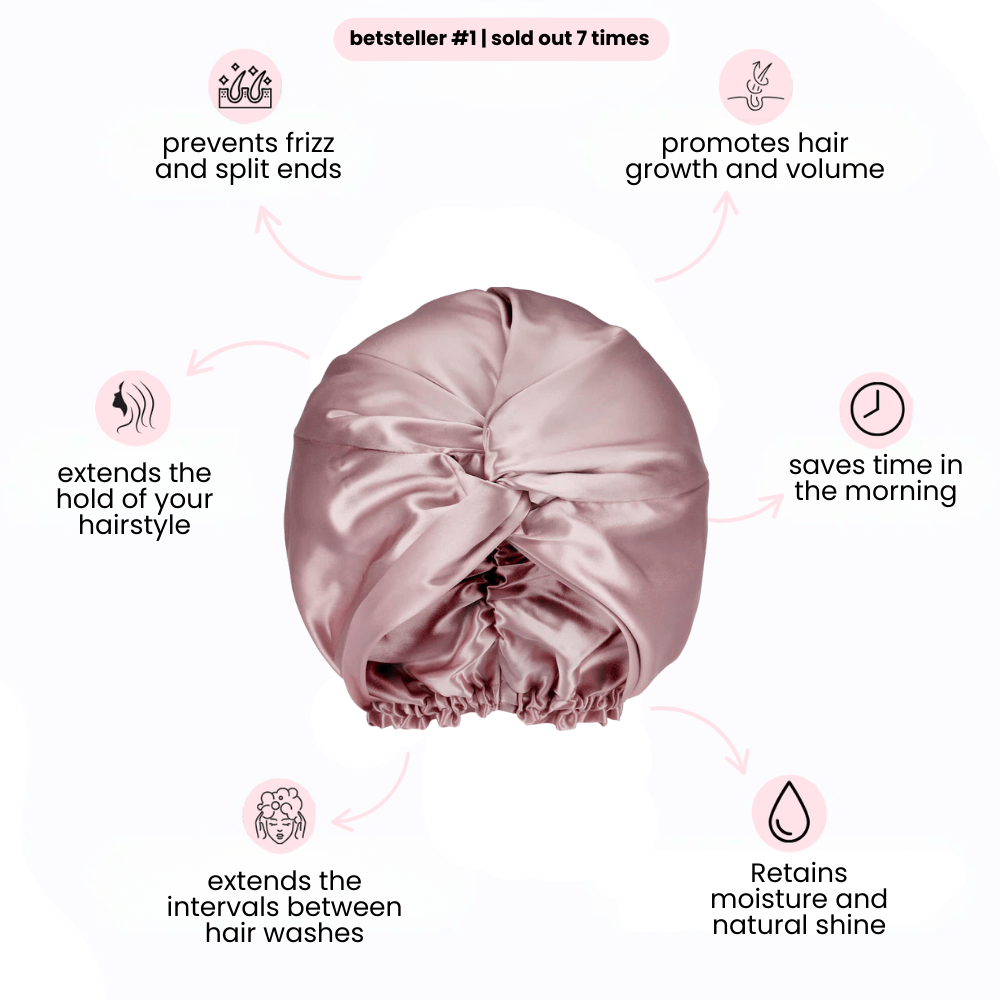 Deluxe Bonnet "Classic" + Premium Silk Pillowcase