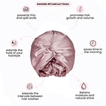 Deluxe Bonnet "Classic" + Premium Silk Pillowcase